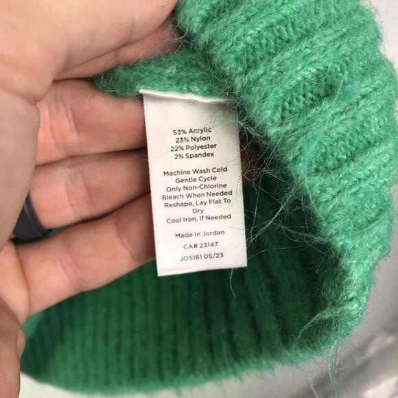 Talbots Sweater Womens 1X Kelly Green Bobble Cable Knit Comfy Cozy Soft - Picture 6 of 7